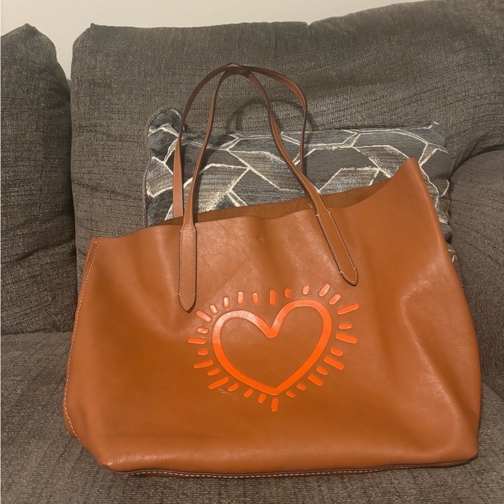 Coach x Keith Haring Brown Tote Bag